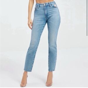 NWT Good American High Rise Classic Fit Jeans GCL828T Indigo357 Sz 6 | 28